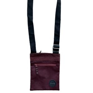 Dakine Compact Crossbody Pouch in Burgundy with Black Strap